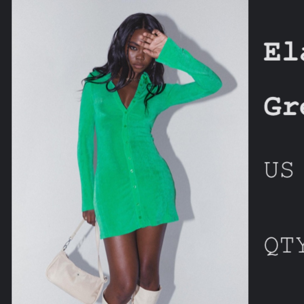 Green dress, worn once for two hours max